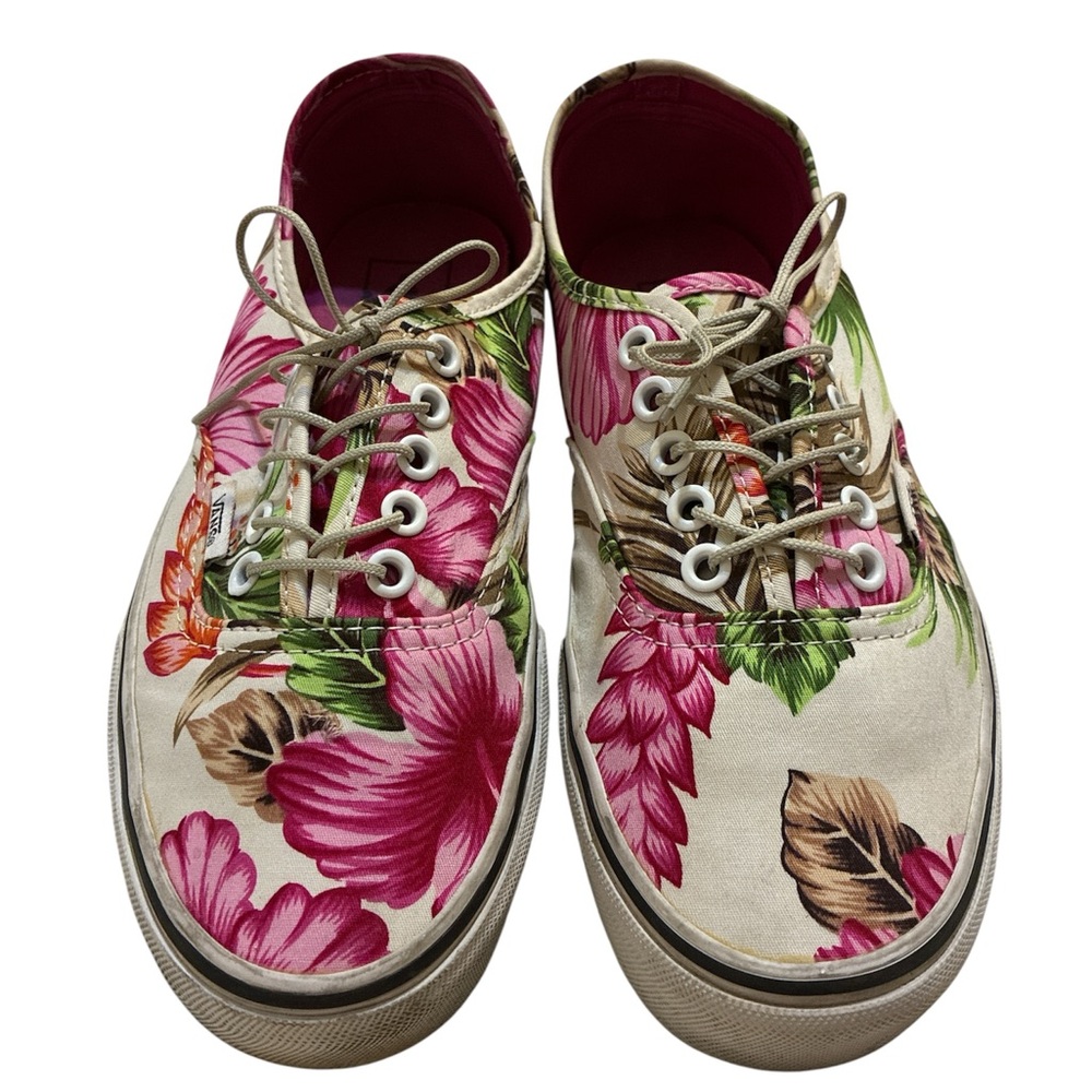 Vans Pink Floral Canvas Sneakers